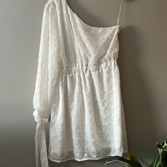 Pink Lily Textured One Sleeve Dress - Picture 3 of 4